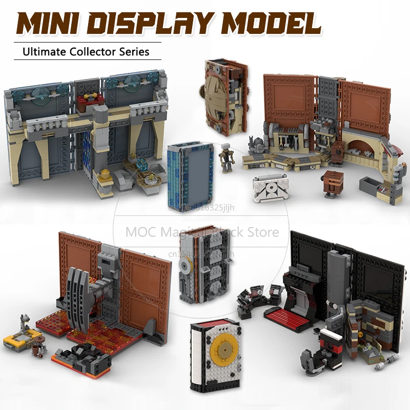 

Space Movie Scene Diorama MOC Building Blocks Mini Display Model Technology Bricks DIY Assembly Collection Toys Xmas Gifts