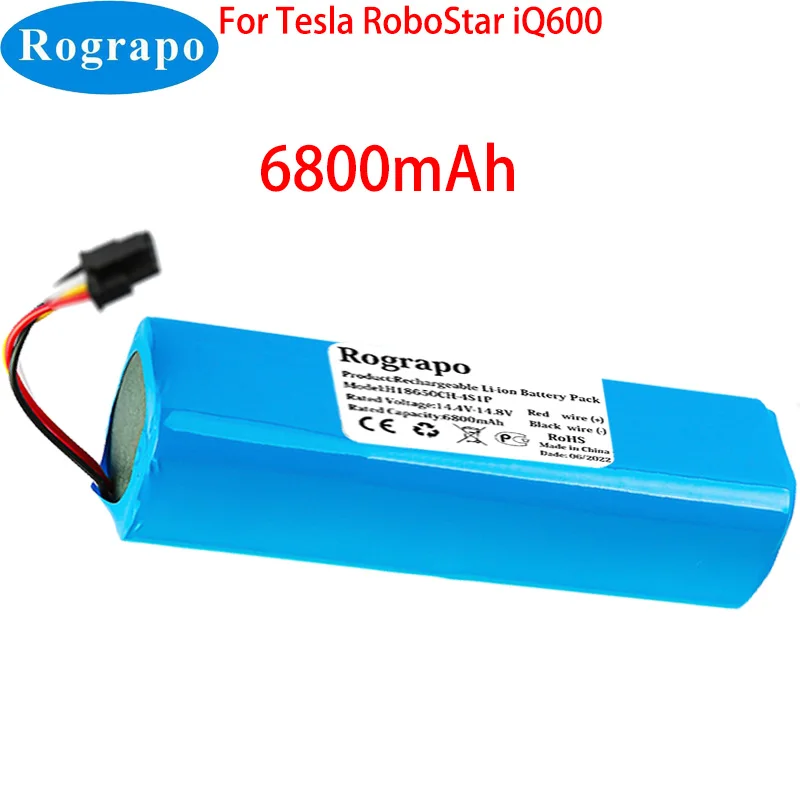 

New 14.8V 6800mAh 4S2P18650 Robot Battery For Tesla RoboStar iQ600 Manual Robotic Vacuum Cleaner