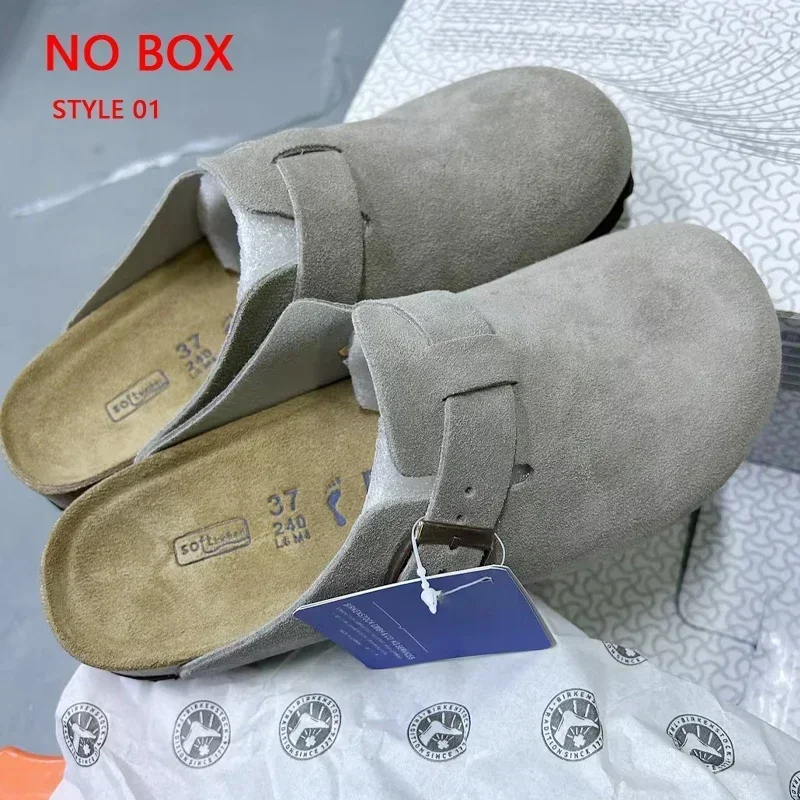 Top Quality New Leather Cork Slippers For Women And Men Fashion Summer All-Match Sandals Shoes soft-Soled Casusal Sandals