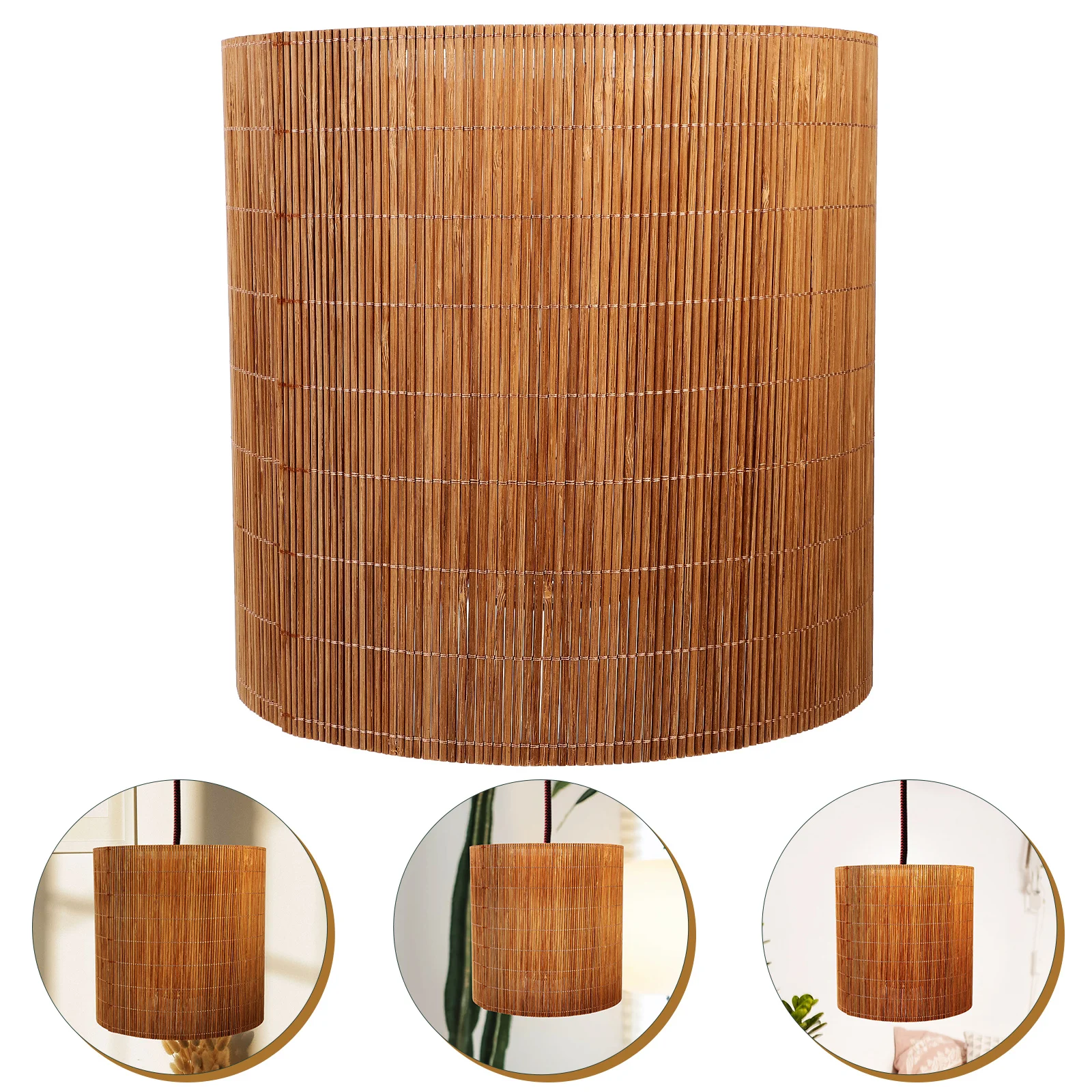 

Rattan Lamp Shade Woven Lampshade for E27 E14 Bulb Home Ch Straight Cylinder Light Cover Bedroom Decor Rattan Lampshades