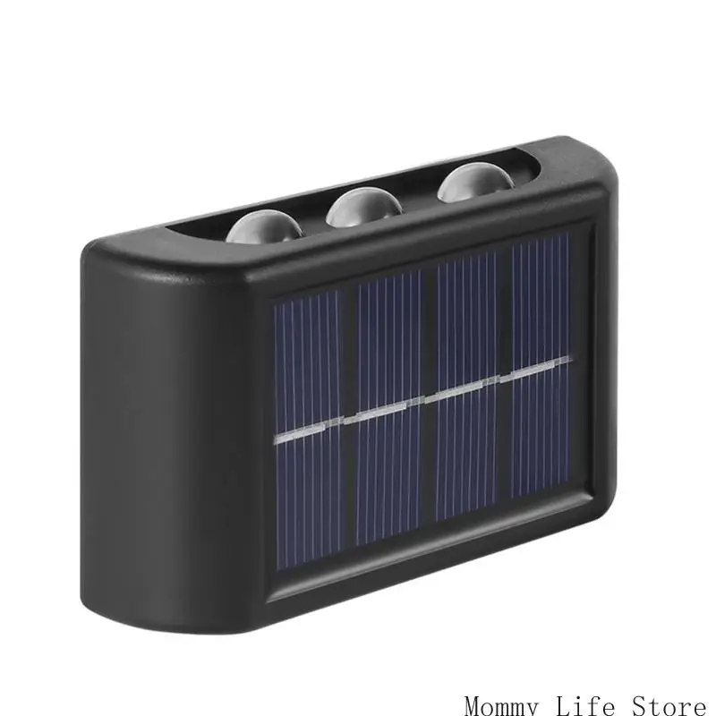 

Solar Wall Lamp with 6 LEDs Soft Warm Light Automatic for Outdoor Pathway and Balcony