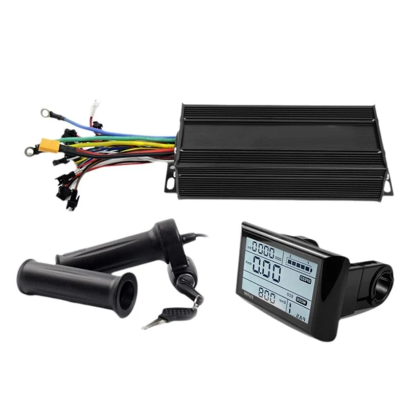 Tri-Mode Controller 36V/48V/52V 45A With SW900 Instrument Panel+Locking Throttle For 2000W Lithium Battery Retrofit Kit