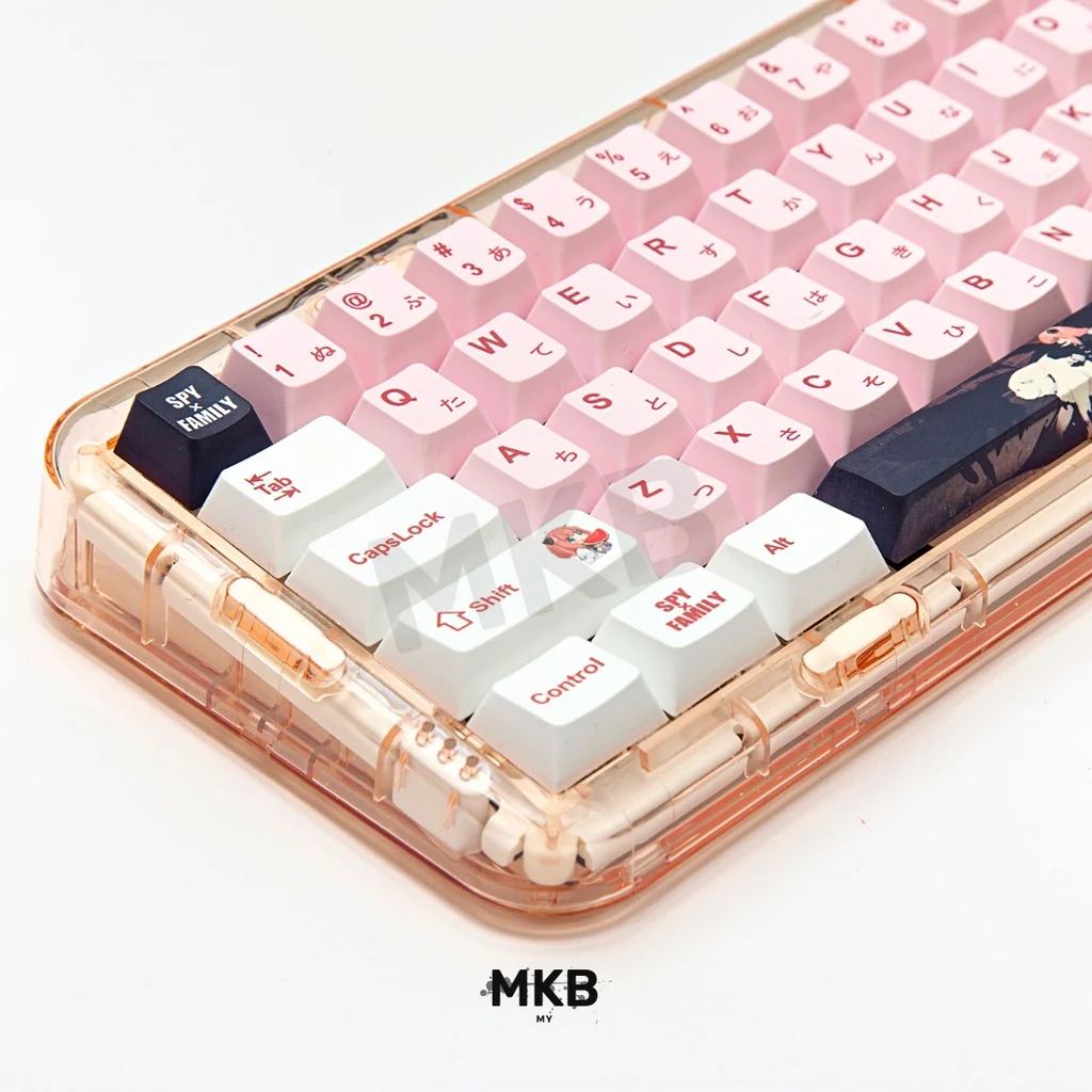 Imagem -03 - Anime Cereja Perfil Keycap Conjunto para Teclado Mecânico Anya Forger Spy x Família Pbt Estoque Pronto