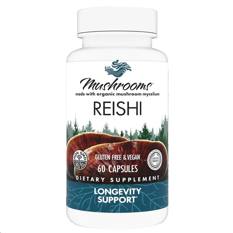 

Ganoderma Capsules Support General And Vitality, Mushroom Supplement Tasteless 60 Capsules