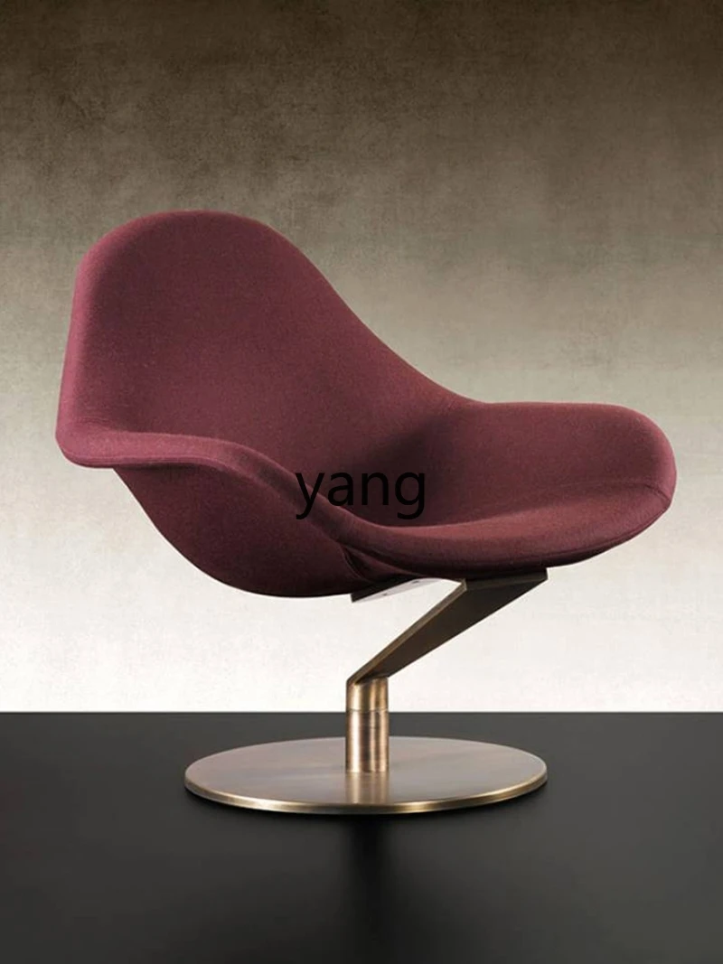 Yjq Special-Shaped FRP Stainless Steel Rotatable Armchair Light Luxury Ceiling Armchair Sales Office Hotel