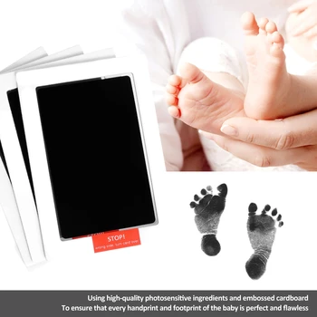1/2/4Pcs Safe Non-toxic Baby Footprints Handprint No Touch Skin Inkless Ink Pads Kits for Newborn Pet Dog Footprint Souvenir