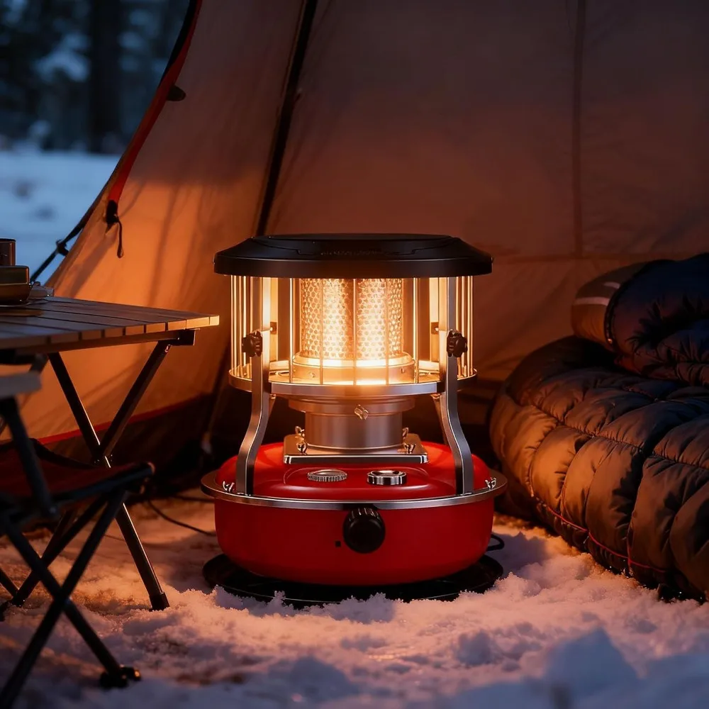 Heater Indoor, 9000 BTU Portable Space Heater for Home,  Camping, Cordless Forced Air Heater with Safety Shut-Off