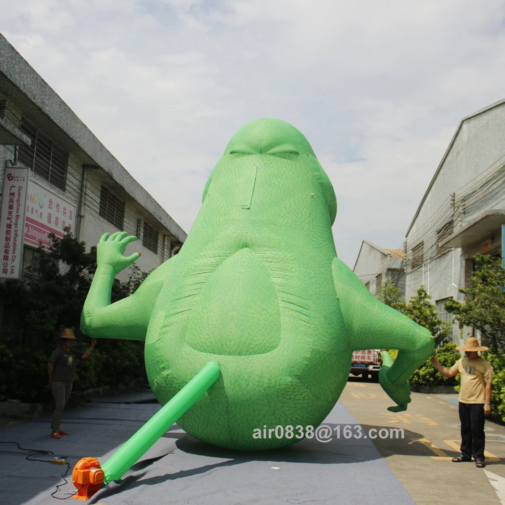 Monstruo verde inflable gigante con luces Led, 9m, 30 pies, grande, más delgado, personaje de dibujos animados fantasma para decoración de Halloween