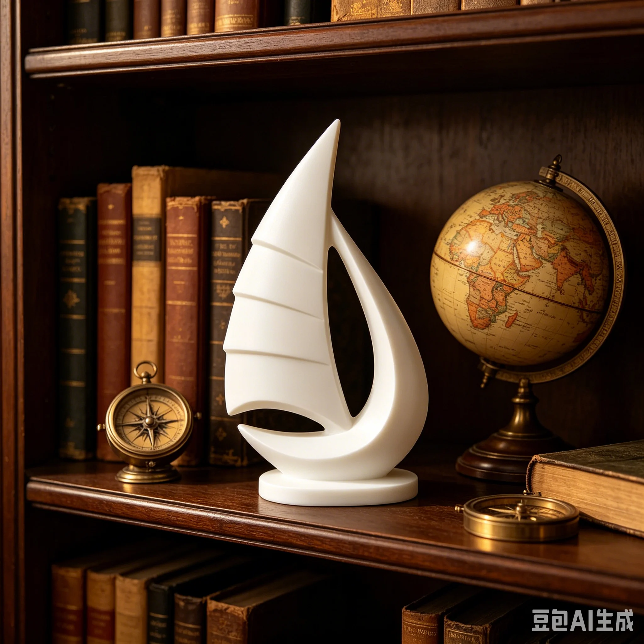 2026 Newest 3D Printed Minimalist White Sailboat Sculpture Modern Nautical Yacht Statue Tabletop Home Living Room Decor Ornament