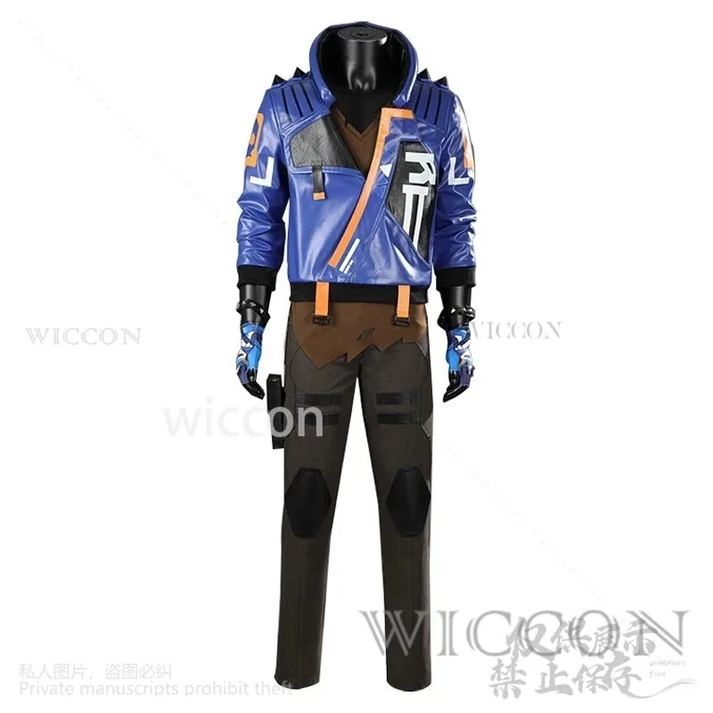 OP01 Anime gra Valorant Cosplay Yoru kostium kurtka rękawiczki męskie przebranie ubrania imprezowe jednolite Halloween boże narodzenie Cu6Gd@!