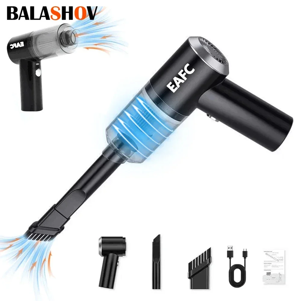 Aspiradora inalámbrica portátil, Mini recolector de polvo, hogar seco y húmedo, aparatos de limpieza de mano de doble uso, carga USB