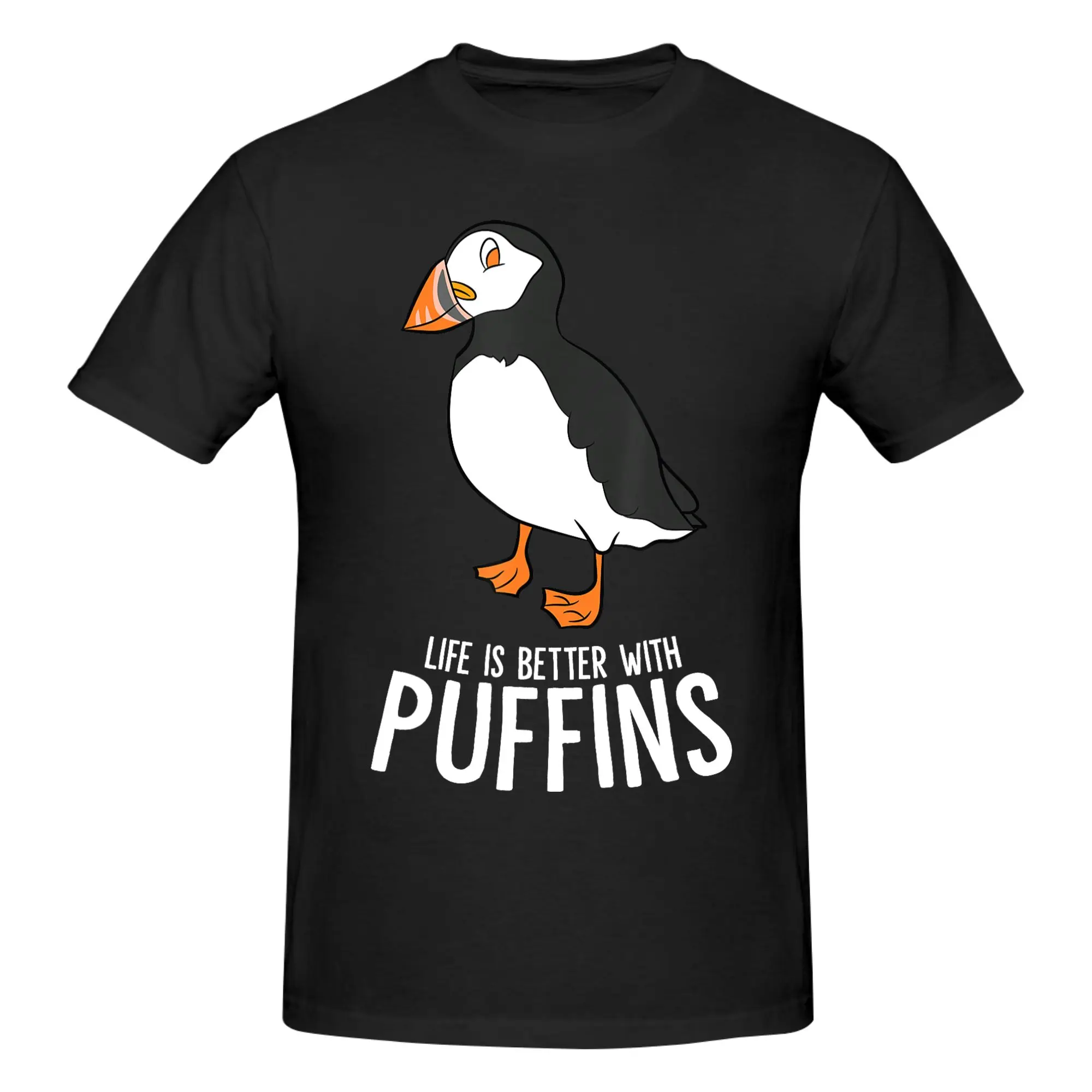 1 Piece Arctic Bird Funny 100% Cotton T-Shirt I Just Really Like Puffins Tops Tees For Men
