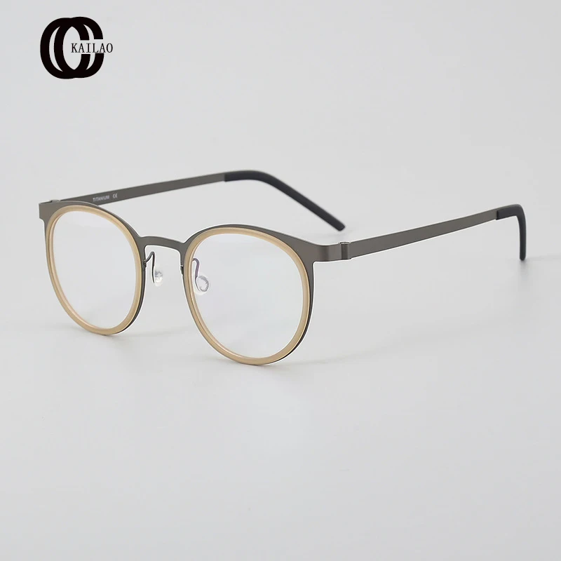 

2024 New 9704 Acetate Oval Eyeglass Frame Men And Women High Quality Fashion Designer Handmade Personalized Retro Glasses