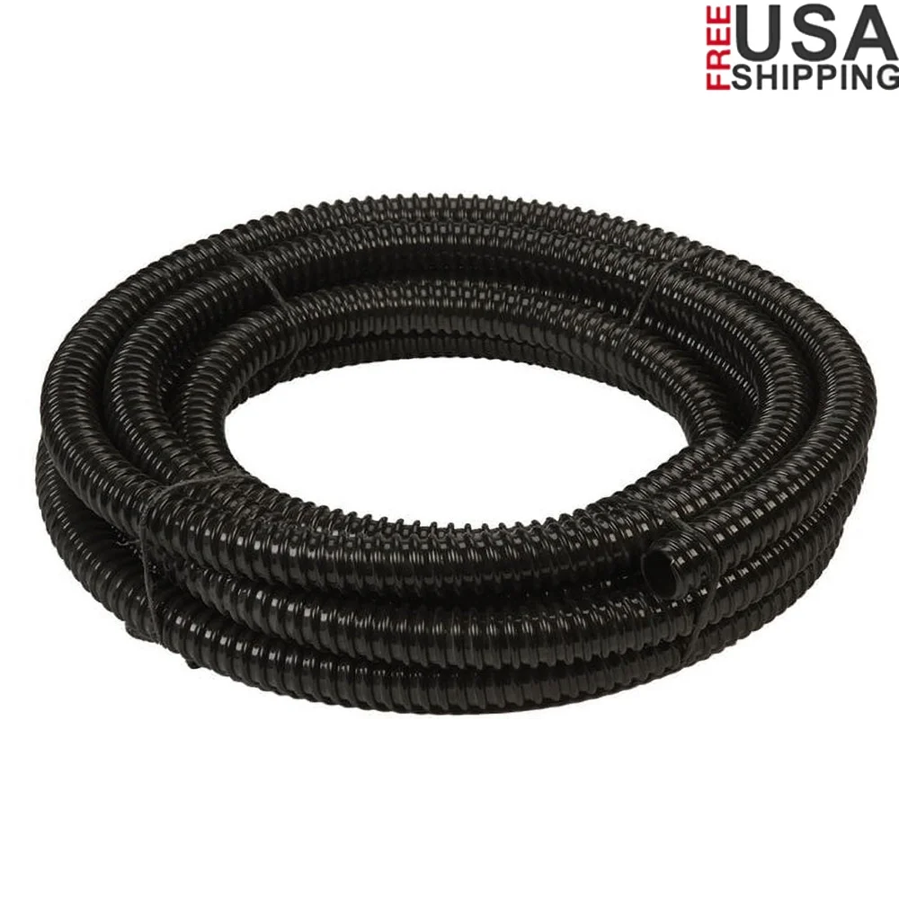 

Гибкая 1-дюймовая гофрированная трубка для пруда, 20 футов, устойчивая к ударам, безопасные рыбные растения, простая установка, функция воды