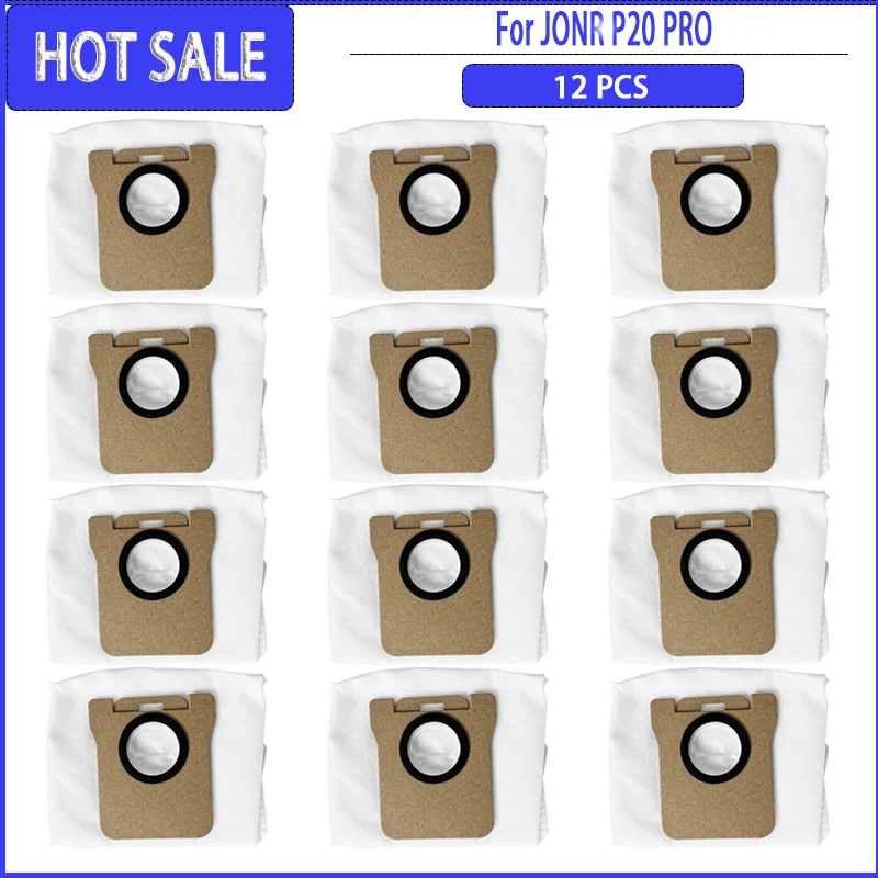 متوافق مع فرشاة جانبية ممسحة قماش كيس لجميع الغبار لملحقات قطع الغيار JONR P20 PRO المواد الاستهلاكية