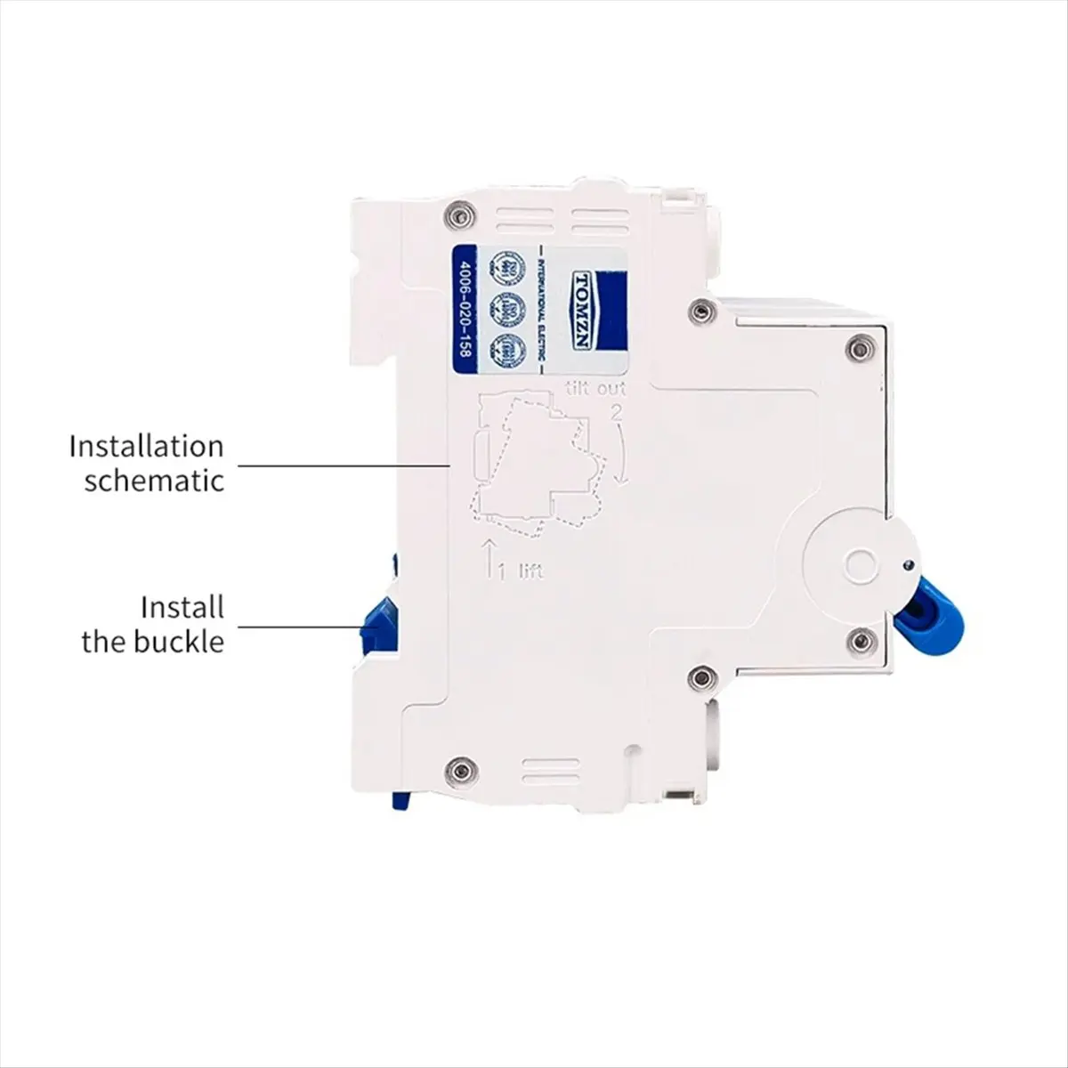 A64I  TOB1-63H 63A 2P+2P AC Dual Power Manual Transfer Switch Circuit Breaker MCB 50HZ/60HZ
