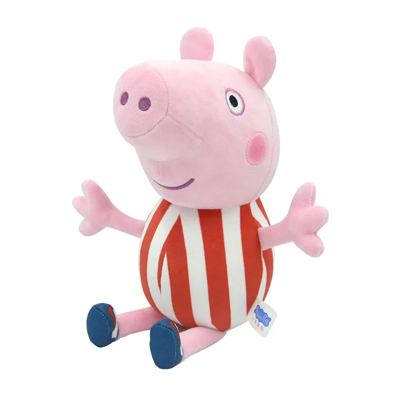 Peppa Pig 30CM Plush Stuffed PP Cotton New Clothing Doll Pig Mom And Dad Model Children's Toys Anime Figure George Birthday Gift