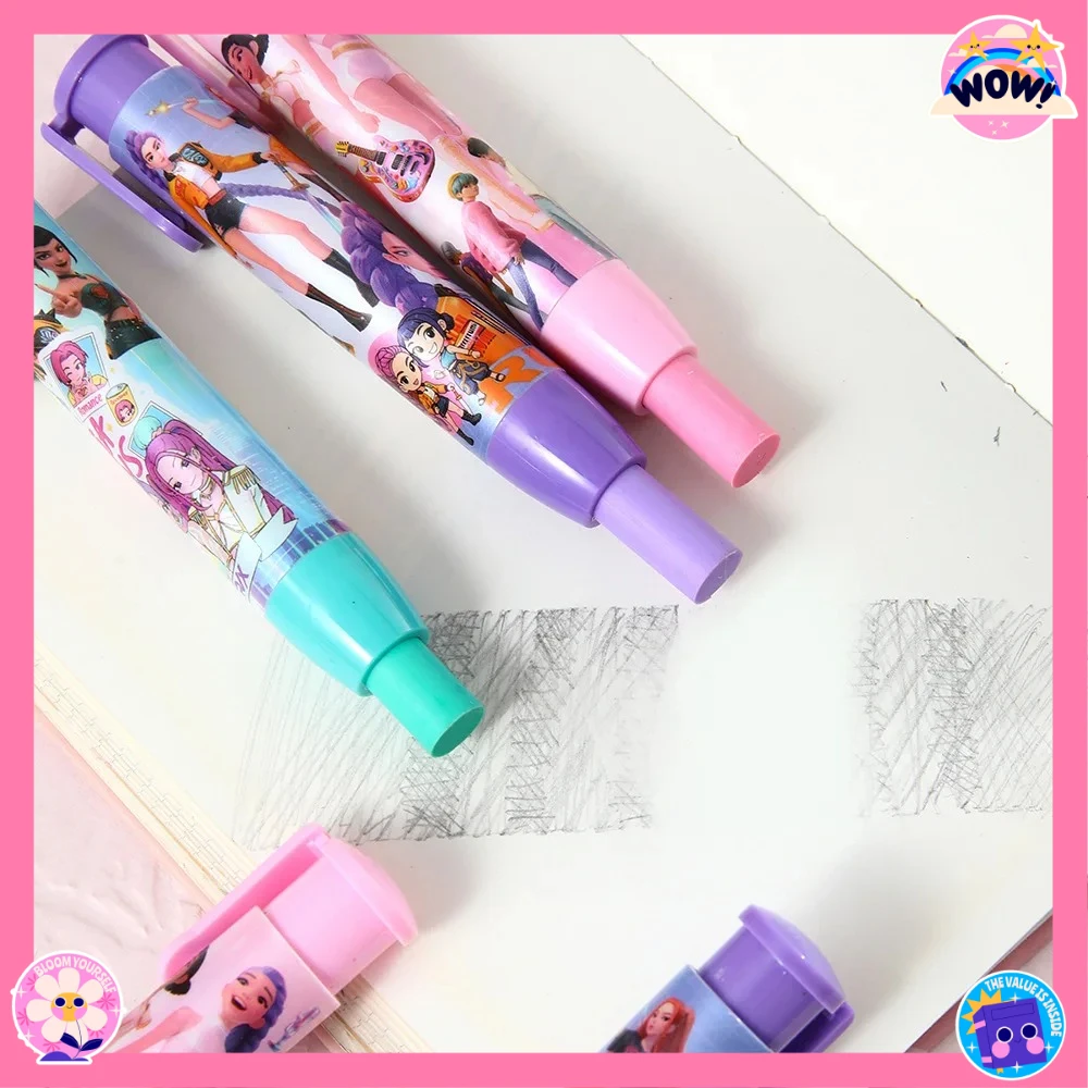 

Hot Squad Press Eraser Cute cartoon anime Pen Type Correction Eraser High Beauty Elementary School Stationery