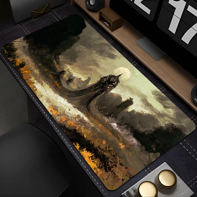 Tapete de mesa de escritório de computador antiderrapante grande mousepad e-elden r-rings armário de jogos tapete teclado estendido almofada de mesa tapete