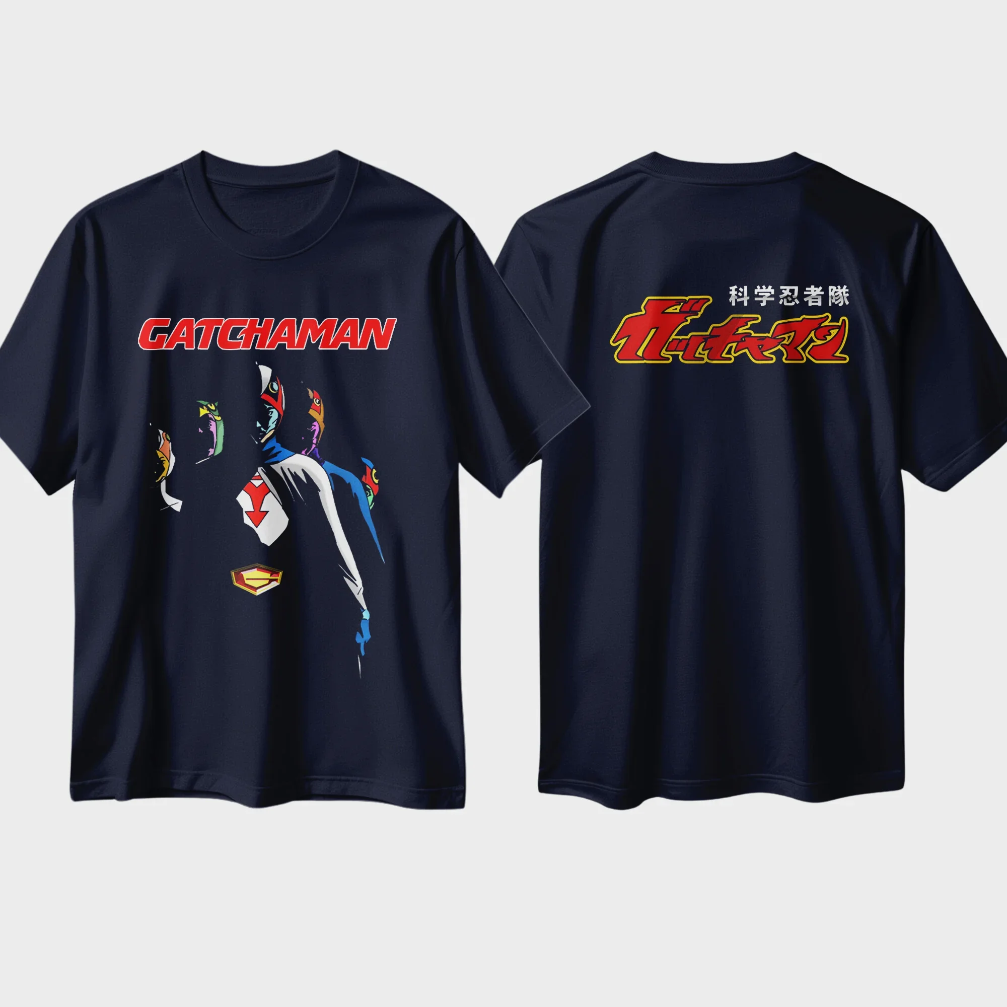 Vintage Gatchaman t-shirt Condor Swan graphic Battle of the Planets cartoon round neck cotton Short Sleeve Unisex Clothing