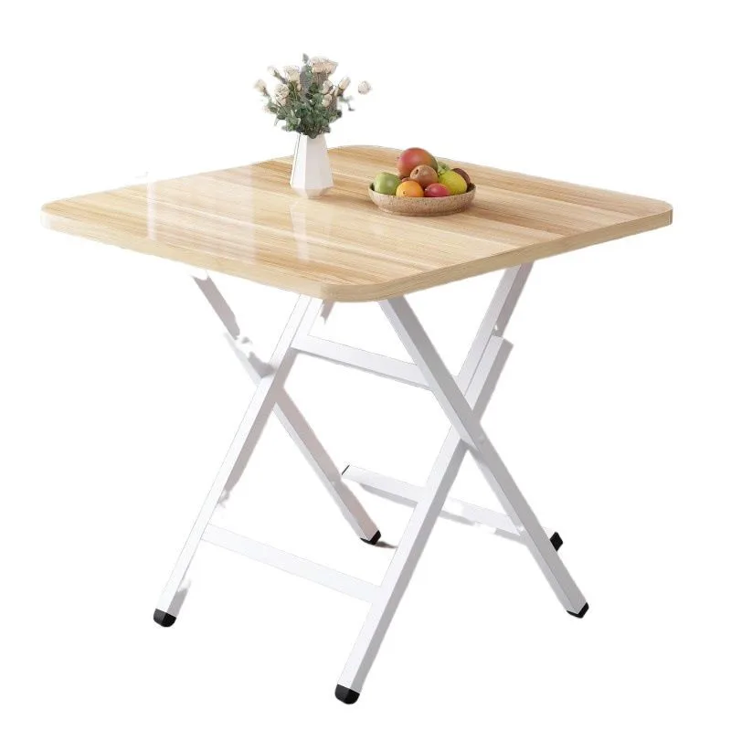 Simple foldable small square dining table Household rectangular rental house dormitory small apartment portable dining table