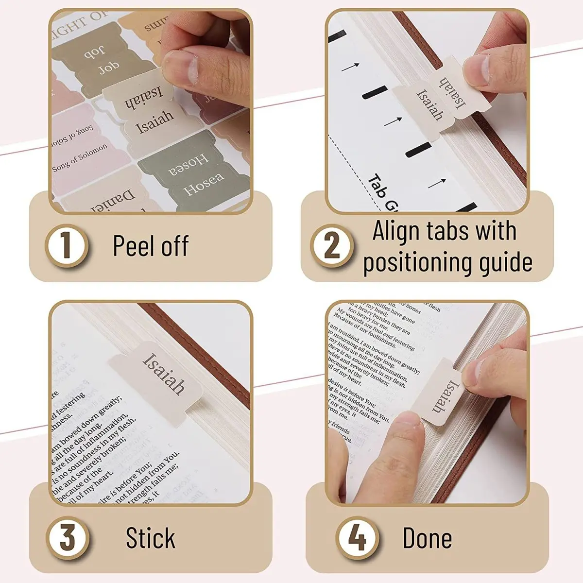 5 Sheets/set Of Bible Index Label Stickers, Exquisite Large Bible Sticky Index Labels