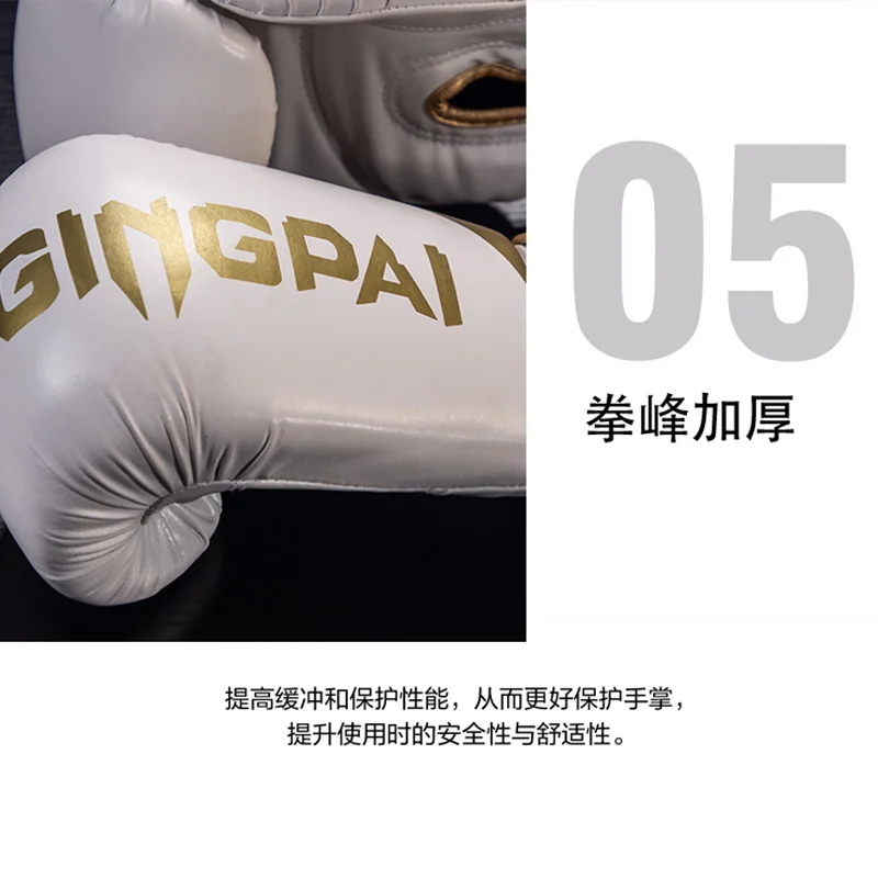 6 8 10 12OZ boks HIGH Quality Adults Women/Men Boxing Gloves Leather MMA Muay Thai Boxe De Luva Mitts Sanda Equipments
