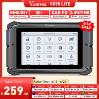 Vdiagtool Vd70 Lite Automotive Scanner OE Full System Car Diagnostic Tools FCA/Bi-Directional Control /Can Fd Immo 31+Resets