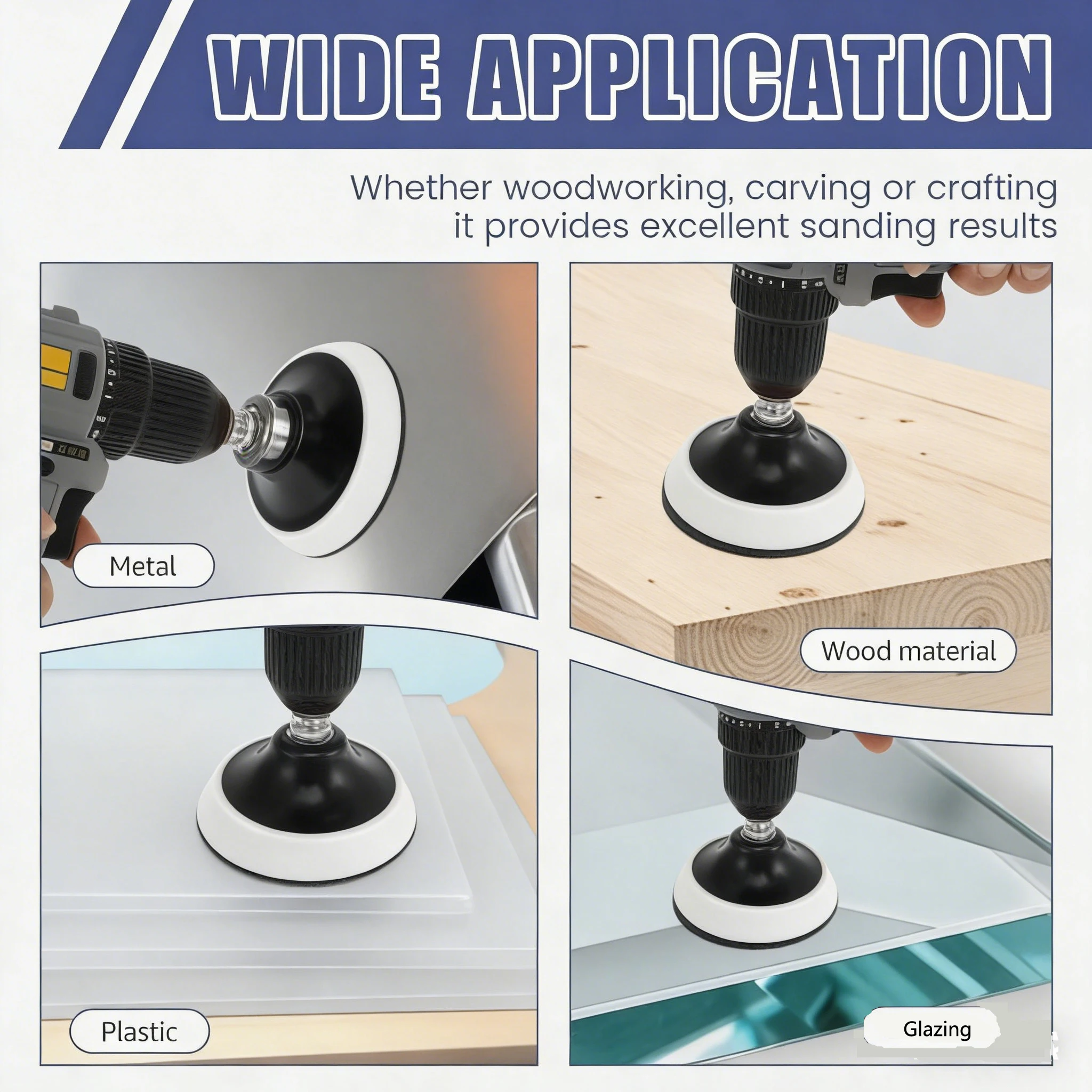 مجموعة ورق صنفرة بخطاف وحلقة مقاس 4 بوصة مكونة من 123 قطعة مع وسادة دعم لصنفرة أعمال النجارة وأشغال المعادن وتطبيقات السيارات