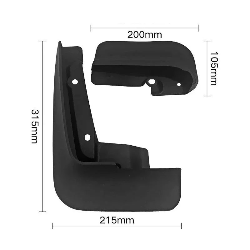 Car Mud Flaps Mudguards Anti-Splash Car Front Rear Wheel Fenders For Volkswagen Multivan Carvelle T5 2008-2020