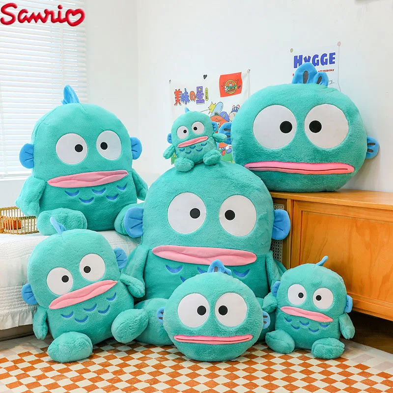 Sanrio Ugly Fish Hanton Doll Dumb Ugly Fish Plush Toy Clown Fish Funny Cushion Creative Rag Doll Birthday Gift For Boys And Gir