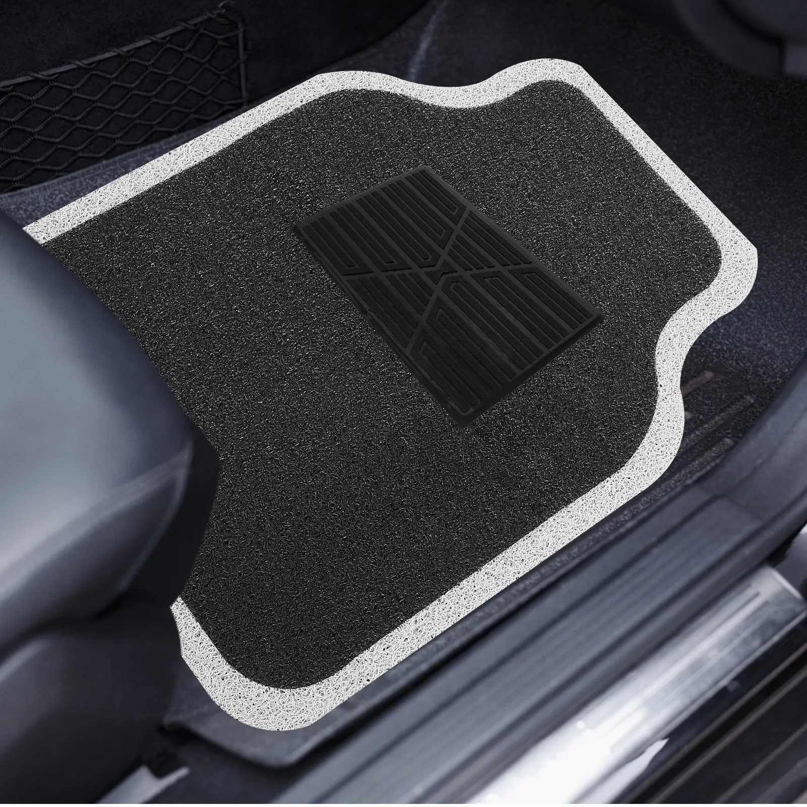 Heavy-Duty Rubber Car Floor Carpet Repair Patch Protective Mat Pad Anti-Slip Driving Safety Foot Pedal Pad Auto Carpet Patch view 4