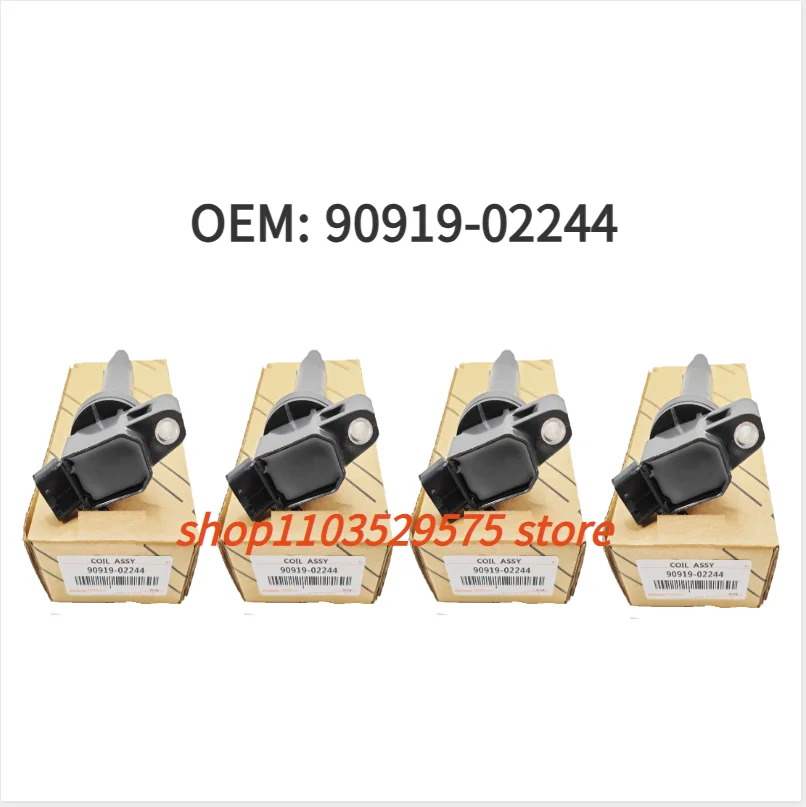 4PCS Brand new 90919-02244 90919-02266 Ignition Coils, For T-oyota Camry Highlander RAV4 L-exus Scion 2.4L, 9091902244