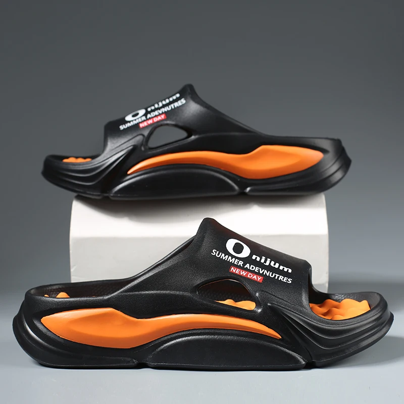 

2025 Men's Massage Slippers Indoor Outdoor Sandals Beach Casual Shoes Comfortable Slides Men Women Home Slippers Big Size 45