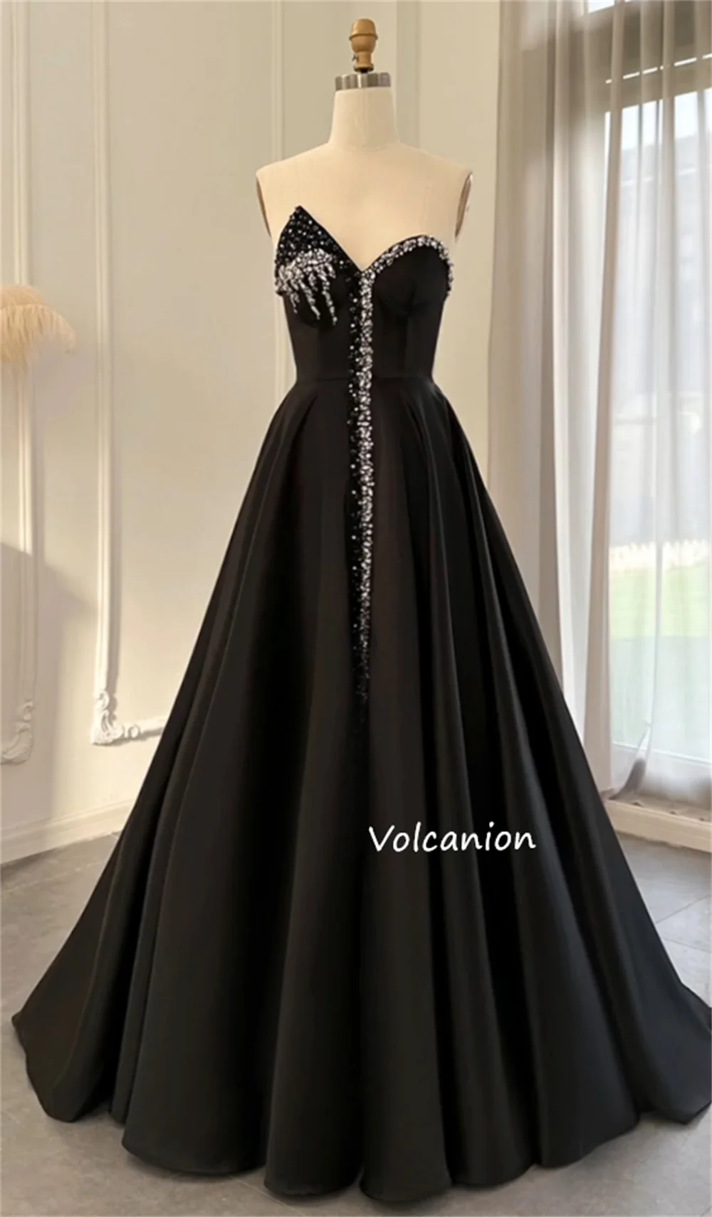 Charmeuse personalizado lantejoulas miçangas querida a linha vestidos longos sob medida ocasião requintado brilho formal noite