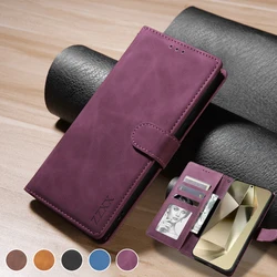 Wallet Magnetic Flip Leather Phone Case For Samsung Galaxy S25 Edge S24 FE S23 Ultra A15 A16 A17 A35 A36 A53 A54 A55 A56 Cover