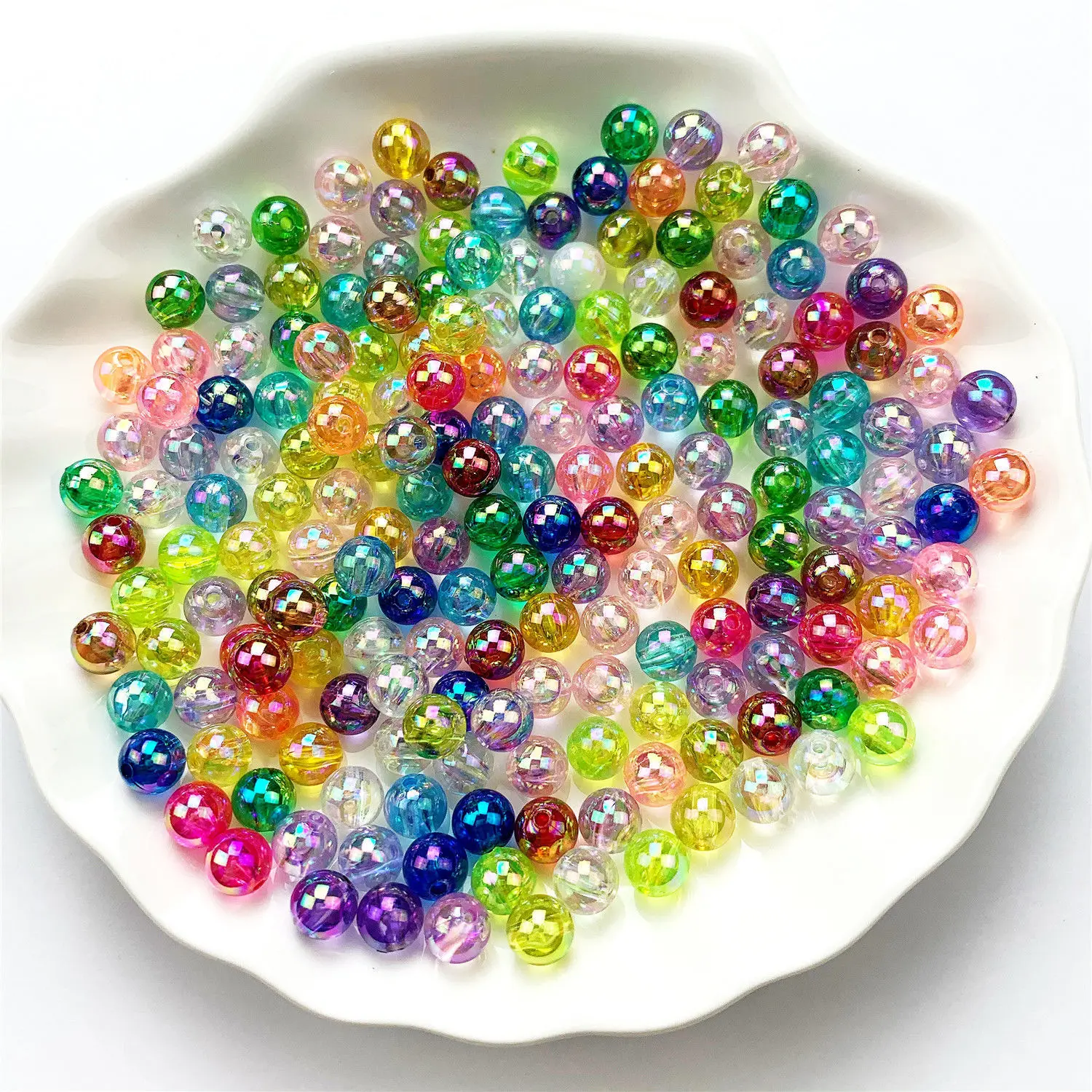 3/4/5/6/8/10mm colorato AB Symphony Ball Bubble Beads colore acrilico Bead accessori per gioielli fai da te