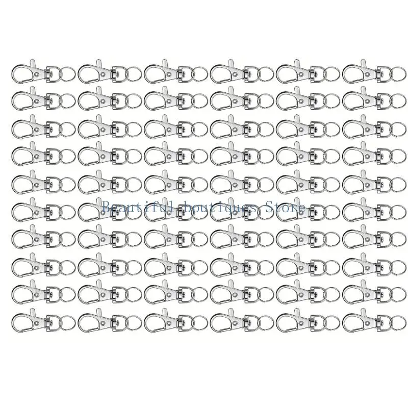 U4LF 60 Pieces Rotating Metal Lobster Claw Clasp Hook For Handmade Keychain Crafting
