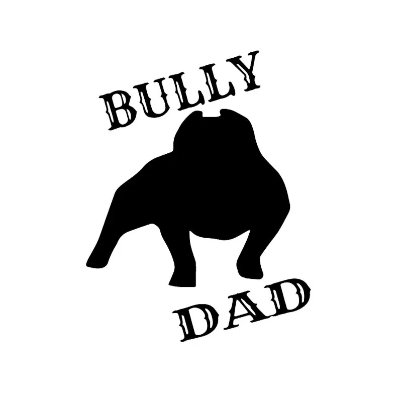 

Car Sticker Funny Bully Dog Dad Car Decoration Sticker Accessory Flower Is Suitable for Various Models Black/white, 15cm*12cm