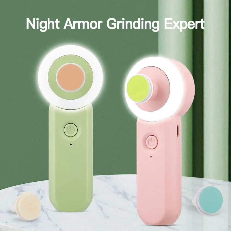 Gentle Baby Nail Grinder With Soft Light, Rechargeable Electric Nail Clipper For Newborns, Anti-Clamp Safety Scissors