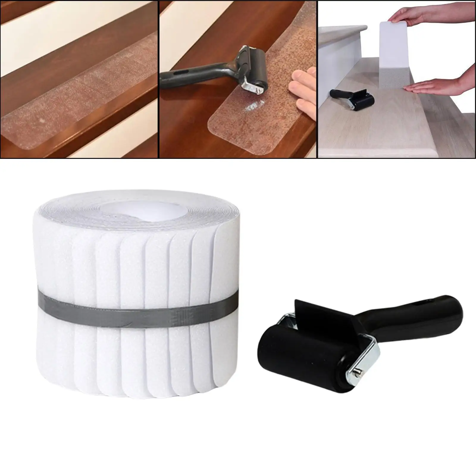 Waterproof Non Tape 15x with Roller Tools Shower Stickers Non Stairs Tapes for Bathroom Elders