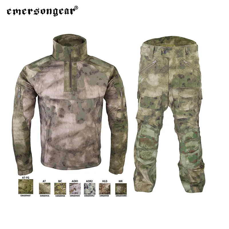 Emersongear Mens Combat Suits Sportwear Hiking Tracksuit Long Sleeved Shirts Pants Camouflage Tops Duty Cargo Trousers EM6894