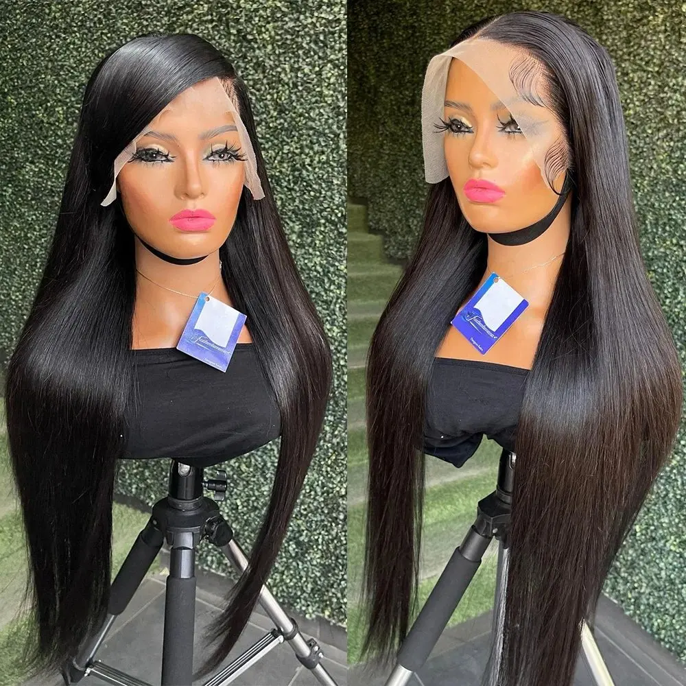 Rosabeauty 13x6 Straight Lace Front Wig Human Hair 40 Inch 13X4 Frontal 5X5 Glueless Ready to Wear Wigs 180% For Women