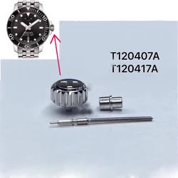 Crown Watch Head Acessórios para Tissot, Crown, 7.5mm, 2.5mm, T120417