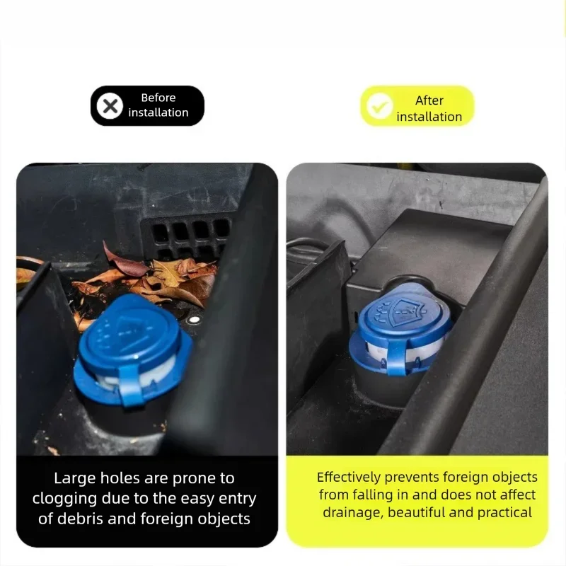 

For Lynk & Co 900 Engine Bay Drain Dust Cover Anti-Clog Protector Water Guide Slot Cover Leaf Guard Car Modification Accessories