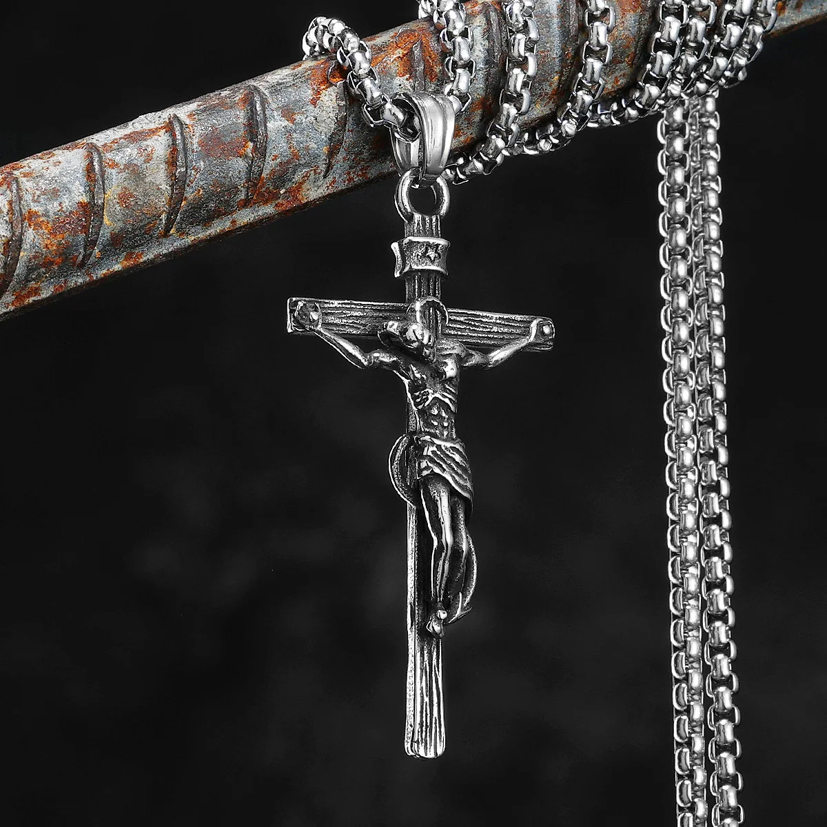 Retro Demon Satan Cross Stainless Steel Men Necklaces Pendant Chain Punk For Women Fashion Jewelry Gifts Wholesale Dropshiping