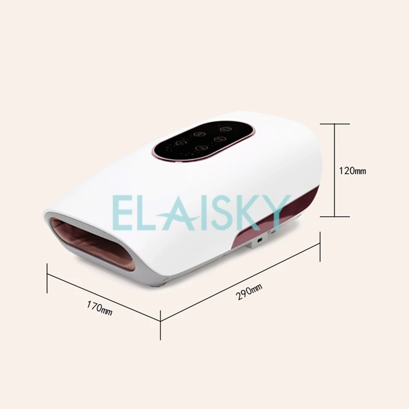 Hand massager Cordless Electric Massage Device with Temperature Sensitive Hot Compress Kneading Airbag Pushing Hand Massager