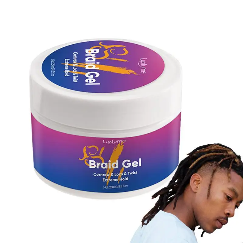 

Braid Styling Gel 250ml Extreme Hold Styling Wax Edge Hair Paste Hair Styling Gel For Black Women Hair Braiding Extra Hold