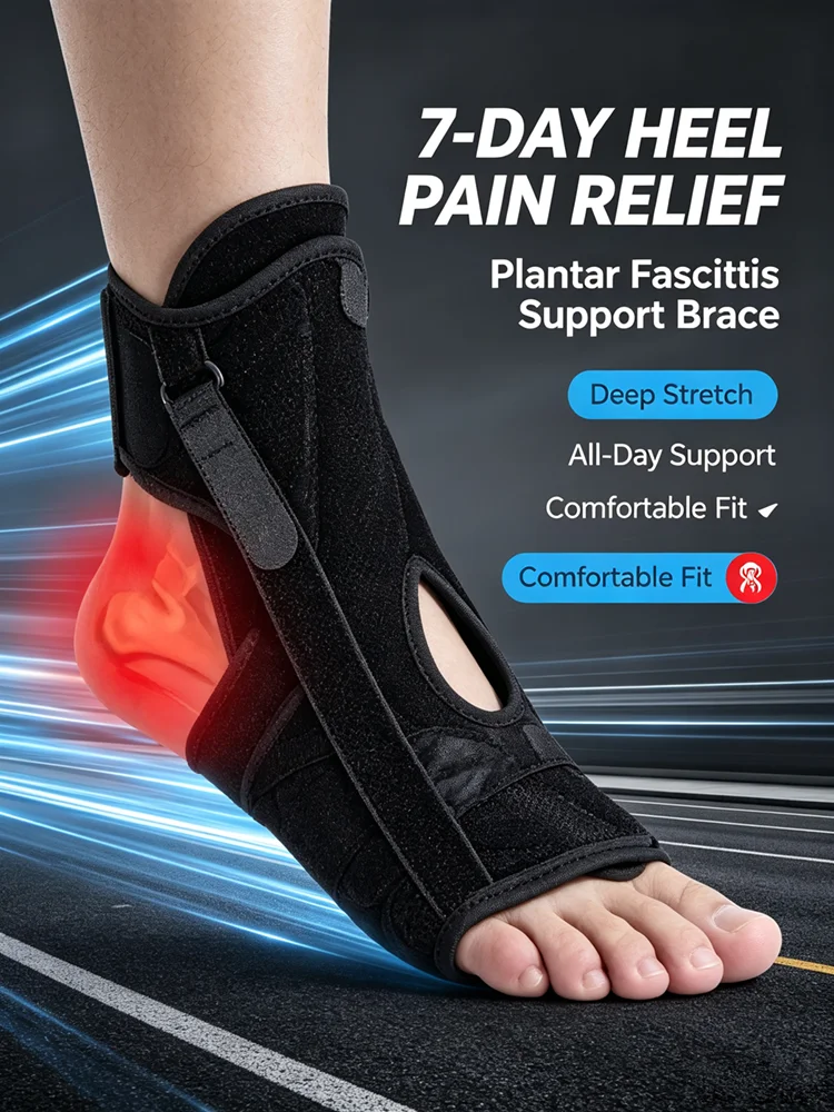 Night Foot Support Fasciitis Night Foot Splint Steel Sheet Plate Adjustable Achilles Tendonitis Foot Drop Orthotic Brace