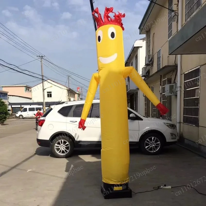 10ft Yellow Inflatable Wacky Waving Tube Man Flailing Arms Air Puppet for Advertising Promotion, No Blower